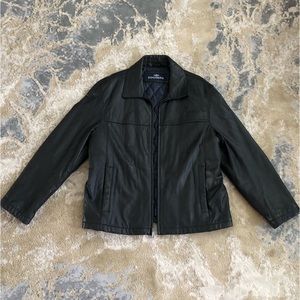 Leather dark brown jacket